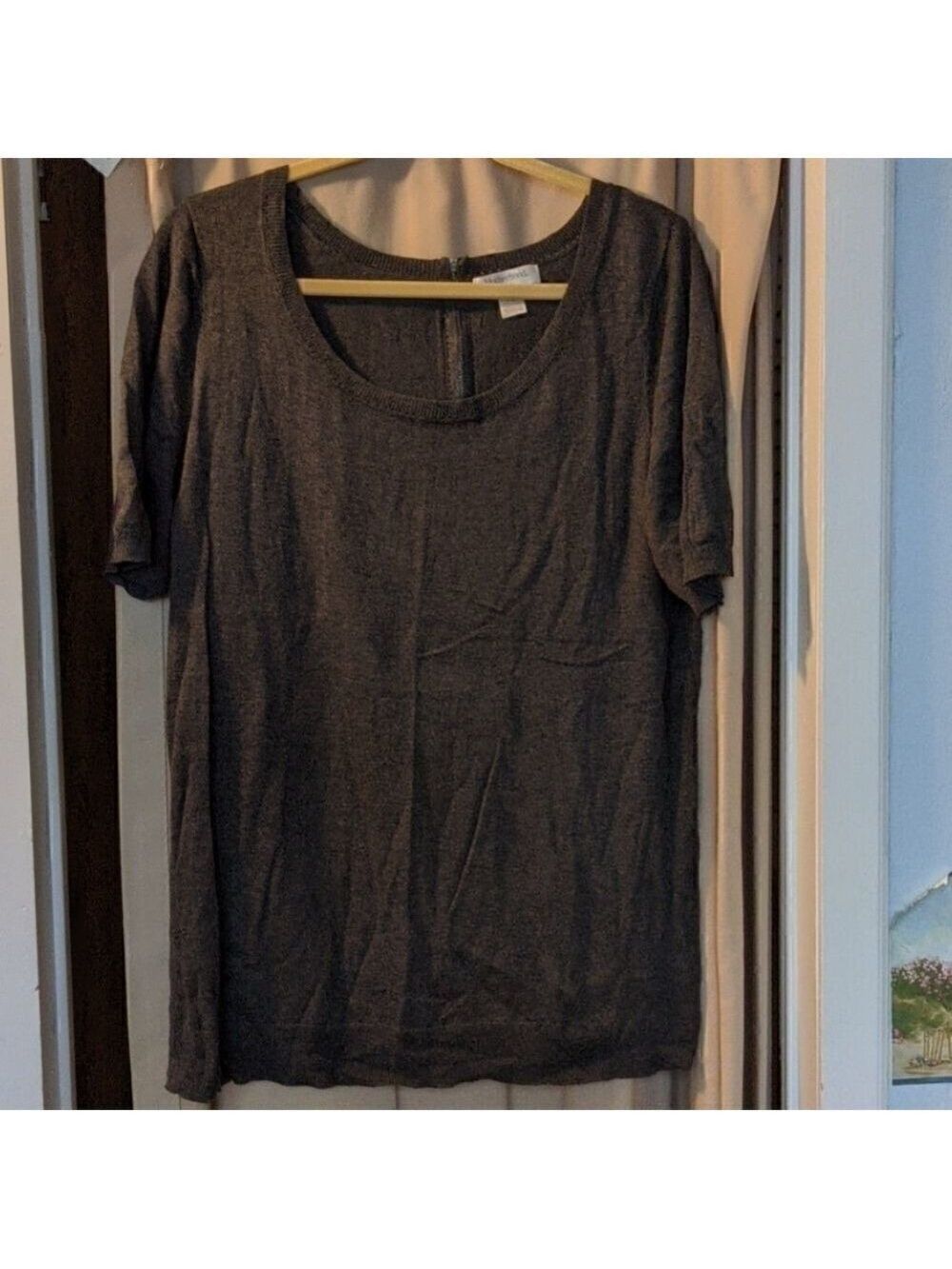 Motherhood Maternity Gray Lightweight Zipper Sweater XL